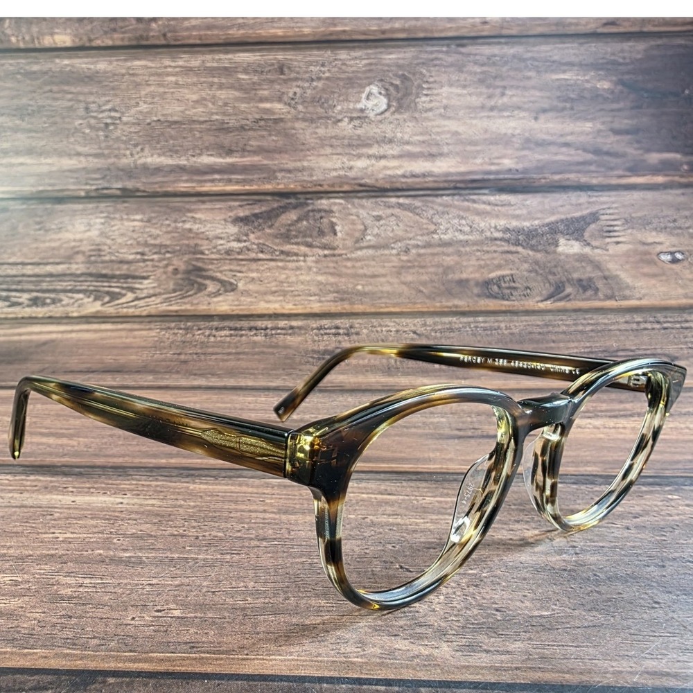 Warby Parker Percey‎ M 256 Eyeglasses Olive Tortoise Round Frame 48-20-140